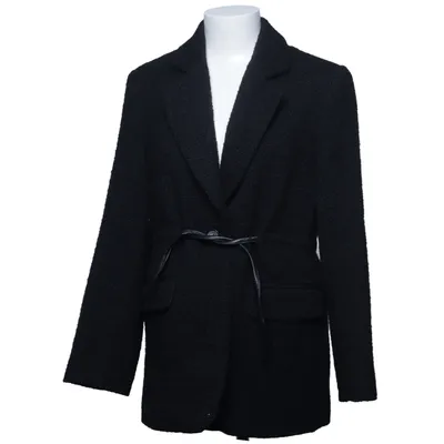 Blazer (Black) from Malina Leather, Polyester, Wool