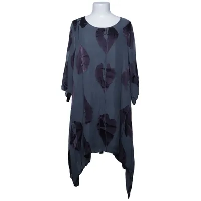 Dress (Gray, Blue) from Grizas Silk, Viscose
