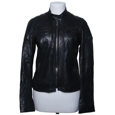 Leather jacket (Black) from Vent couvert Leather, Polyester