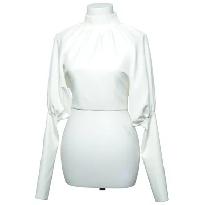 Blouse (Blanc) de Hanna Schönberg x NA-KD Élasthane, Polyester