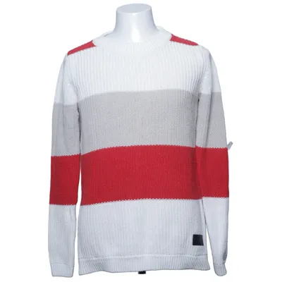 Sweater (White, Red, Beige) from Mouli Acrylic, Cotton
