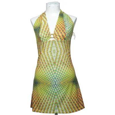 Halterneck dress (Yellow, Orange, Multicolored)