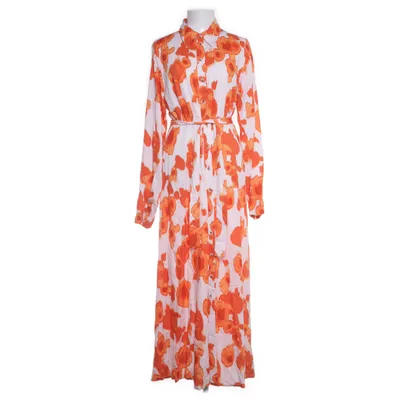 Skjortekjole (Orange, Hvid) fra Selected Femme