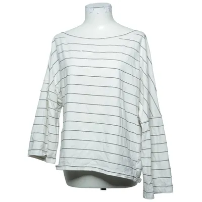 Lange mouwen shirt (Wit, Zwart) van Dazy Katoen, Elastaan