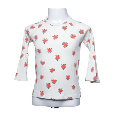 Långärmad t-shirt (Vit, Röd) från Mini Rodini Bomull, Elastan