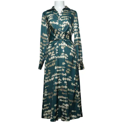 Maxi jurk (Groen, Meerkleurig) van Donna Karan Elastaan, Polyester