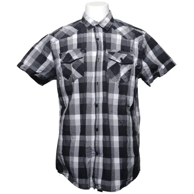 Kortärmad skjorta (Svart, Vit) från Carl William Bomull