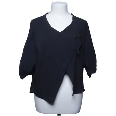 Wrap blouse (Black) from House of Lola Cotton, Elastane