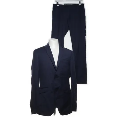 Kostym (Blå) från Riley Polyester, Viskos, Ull