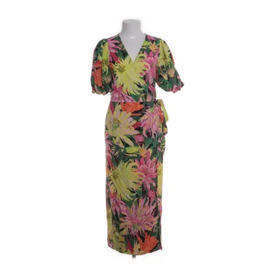 Omlottklänning (Grön, Flerfärgad, Gul) från H&M Studio Bomull, Viskos