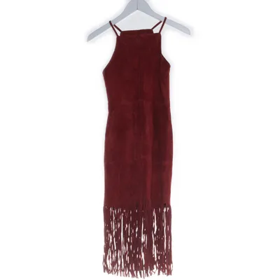 Dress (Red) from ASOS Polyester, Leather
