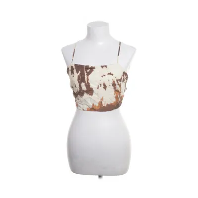 Crop top (Beige, Flerfärgad) från H&M Trend Linne, Lyocell, Bomull