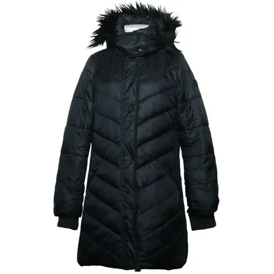 Vinterkappa (Svart) från Abercrombie & Fitch Akryl, Pälsimitation, Polyamid, Polyester