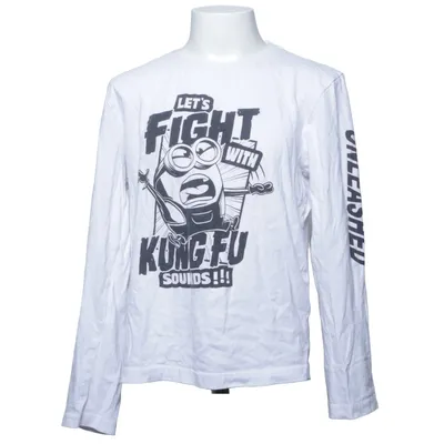 Lange mouwen shirt (Wit, Zwart) van Minions Katoen