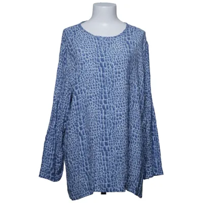 Blouse (Blue, White) from Comfort Fashion Quality Viscose