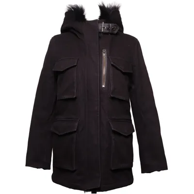 Parkas (Svart) från The Kooples Bomull, Skinn, Polyester