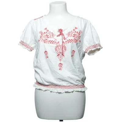Blouse (Wit, Rood) van Indiska Katoen