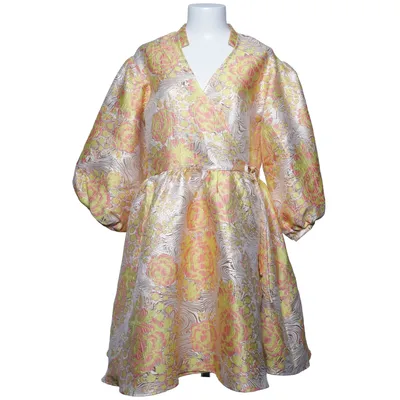 Slå-om-kjole (Gul, Pink, Guld) fra Noella Polyester