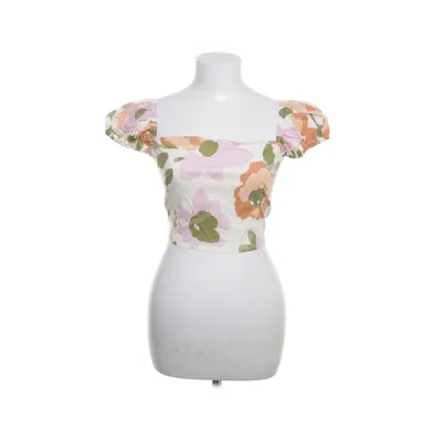 Crop top (Geel, Meerkleurig) van NA-KD Elastaan, Katoen