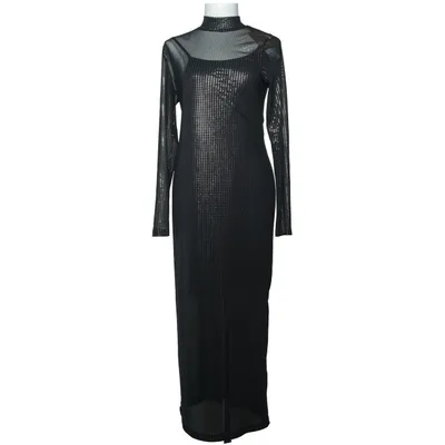 Aftonklänning (Svart, Silverfärgad) från F&F Elastan, Polyester