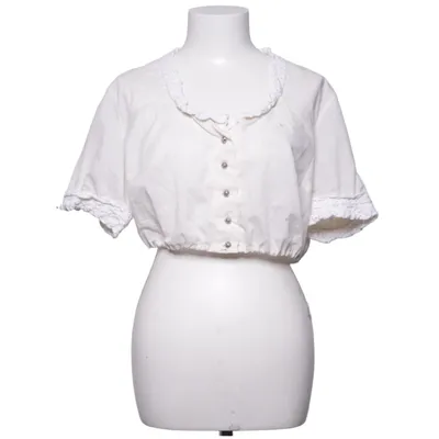 Dirndl blouse (White, Beige) from Diolen Cotton, Polyester