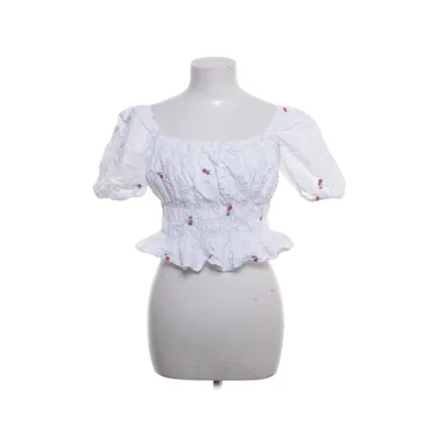 Crop top (White, Multicolored) from ONLY Blue Denim Cotton