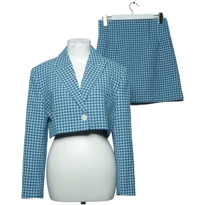 Tailleur jupe (Bleu, Blanc) de Zara Élasthane, Polyester, Viscose