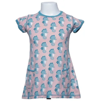 Dress (Pink, Blue) from Maxomorra Cotton, Elastane