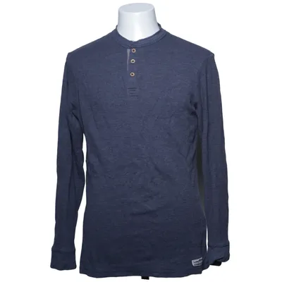 Henley T-shirt (Blå) fra Denim Factory Bomuld, Polyester