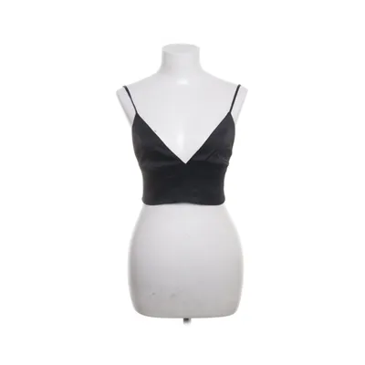 Crop top (Zwart) van Zara Viscose, Elastaan