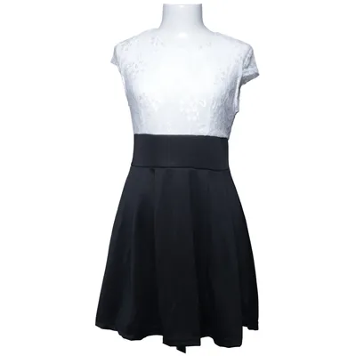 Jurk (Wit, Zwart) van Feitong Katoen, Polyester