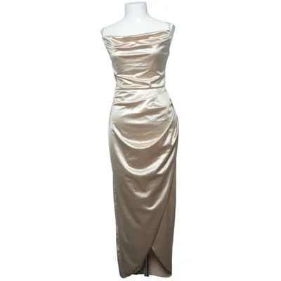 Avondjurk (Beige) van Queen of Hearts Elastaan, Polyester