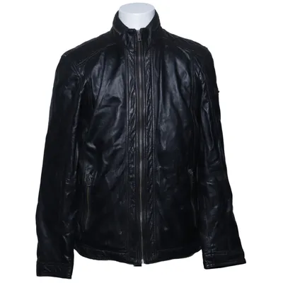 Läderjacka (Svart) från Zeda Bomull, Skinn, Polyester