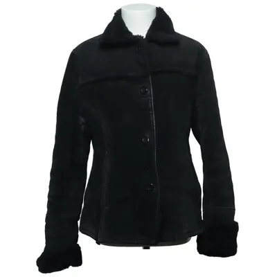Veste en peau de mouton retournée (Noir) de Gipsy Acrylique, Cuir, Polyester