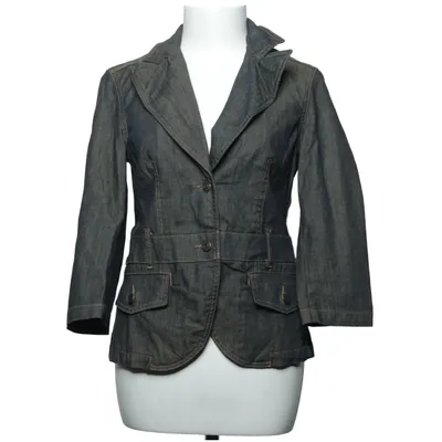 Jeansjacka (Blå, Brun) från Massimo Dutti Woman Bomull, Elastan