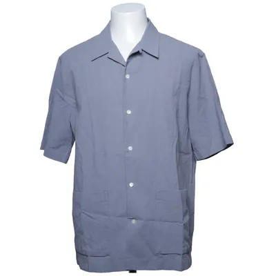 Chemise à manches courtes (Gris, Bleu) de COS Coton, Élasthane