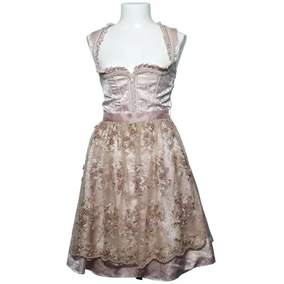 Dirndl (Pink, Beige, Gold) from Krüger Madl Cotton, Polyester