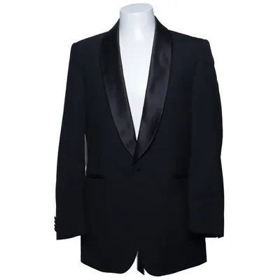 Smokingblazer (Sort) Polyester, Uld