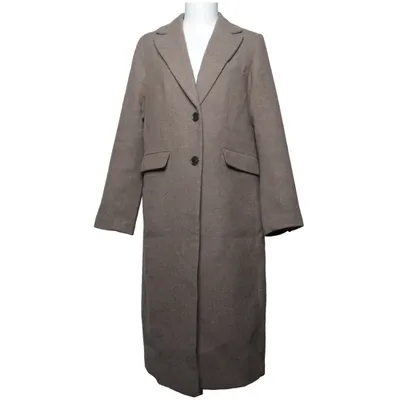 Coat (Beige) from H&M Polyester, Viscose, Wool