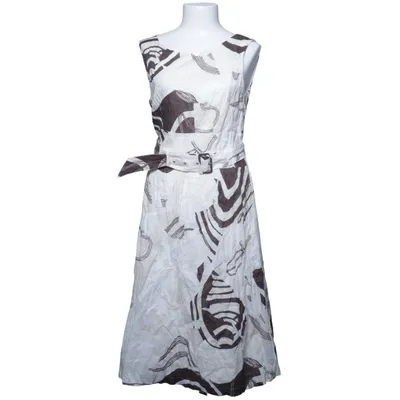 Robe (Blanc, Marron) de Betty Barclay Coton, Fibre métallique