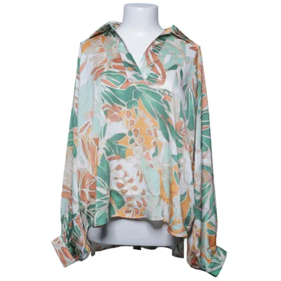 Blouse (Green, Orange, White) from JS Millenium Polyester