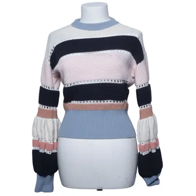 Pull-over (Bleu, Blanc, Rose) de Self-Portrait Coton, Laine