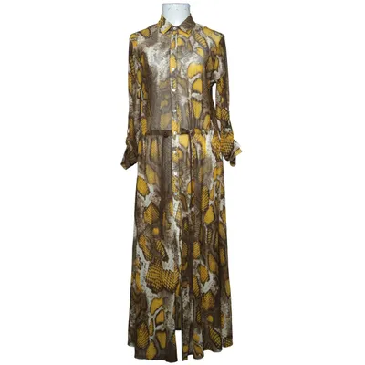 Shirt dress (Brown, Yellow, Multicolored) from Norah Elastane, Polyester