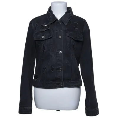 Denim jacket (Black) from Hello Miss Cotton, Elastane