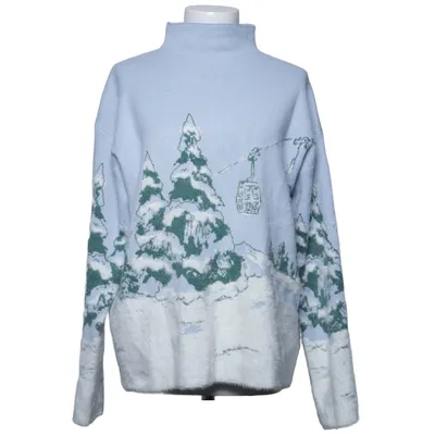 Sweater (Blue, White, Green) from Cynthia Rowley Nylon, Polyester, Viscose