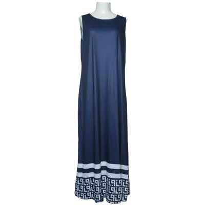 Robe longue (Bleu, Blanc) de Emery Rose Élasthane, Polyester