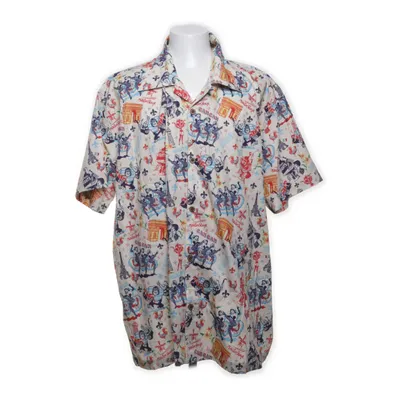 Short sleeve shirt (Beige, Multicolored) from Kingkerosin Organic cotton