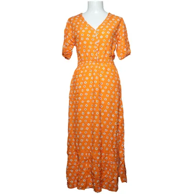 Maxi dress (Orange, White) from New Collection Viscose