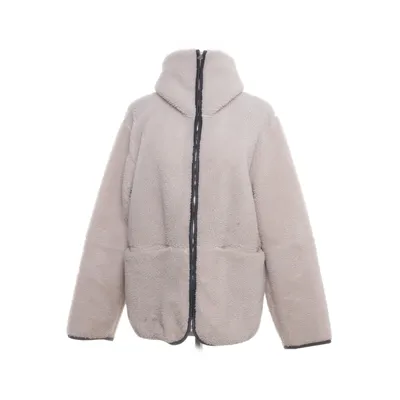 Fleece jas (Beige, Zwart) van Arket Polyester, Leer