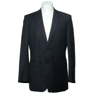 Blazer (Blauw) van Dressmann Premium Collection Polyester, Viscose, Wol